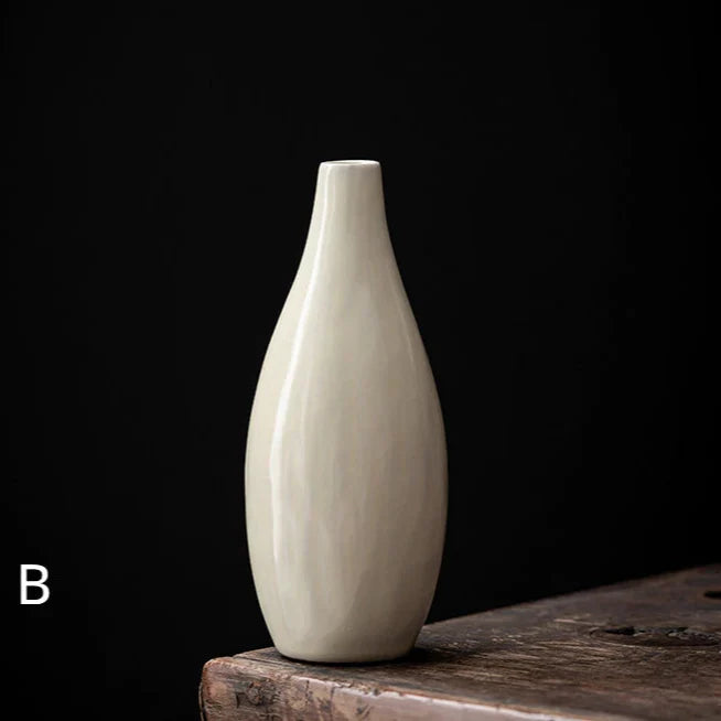 Classic White Ceramic Table Vase