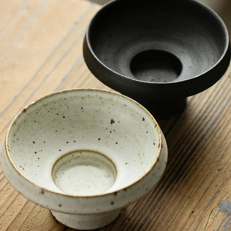 Black and White Ikebana Vase Set